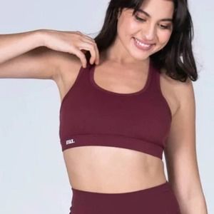 Stax Racerback Sports Bra Maroon Athleisure Women's XS NWOT